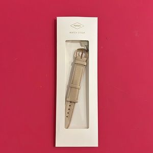 Authentic Fossil Leather Watch Strap 18 mm Blush w/Rose Gold Hardware